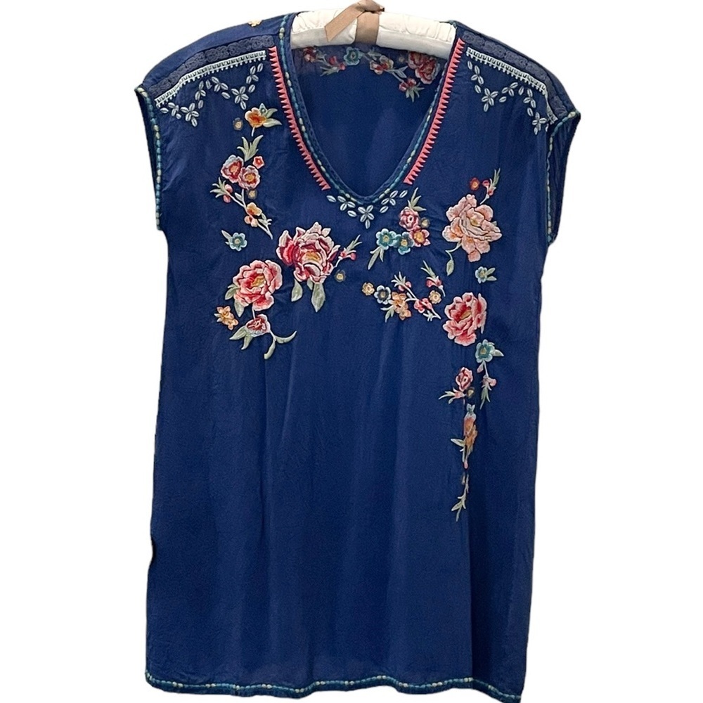 JOHNNY WAS SILKY TUNIC - SZ S